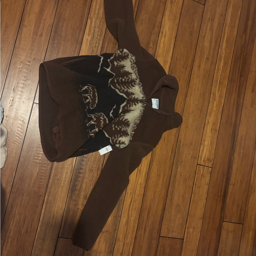 Old Navy Brown and Cream Hoodie